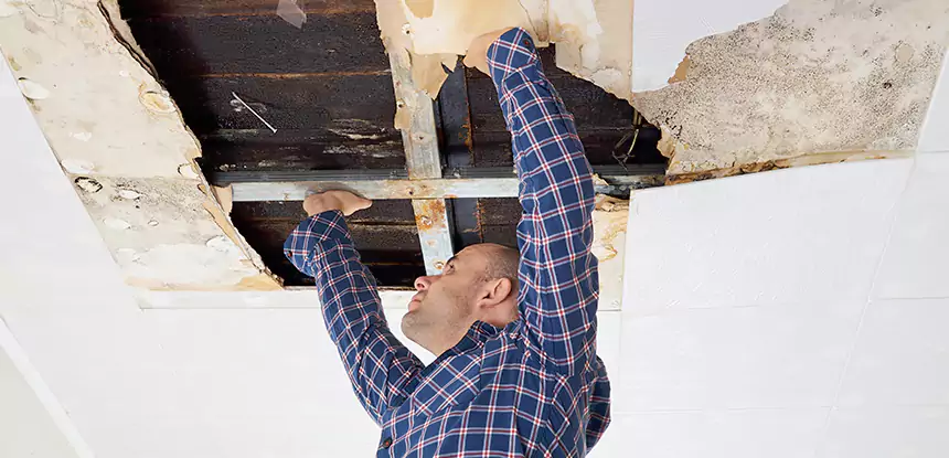 Attic Wood Rot Repair in Pine