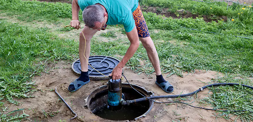 Outdoor Sewage Cleanup in Pine