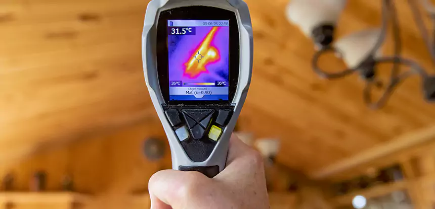 Infrared Camera Roof Leak Detection in Pine